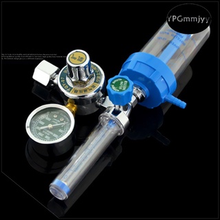 medidor de flujo amortiguador inhalador medidor de presión regulador de la válvula de reducción de presión con humidificador botella y manguera para