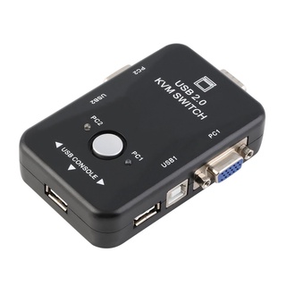 ## 2 puertos USB 2.0 VGA/SVGA KVM Switch Box para compartir Monitor teclado ratón