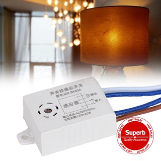 Control de voz Sensor de luz interruptor de lámpara activación de sonido interruptor de pared Intellig Delay K6L0 (1)