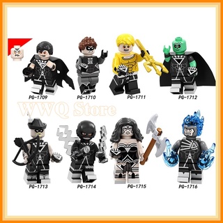 Lego Minifigures PG8195 Superhero Black Light Superman Flash Blocks Toys for Kids