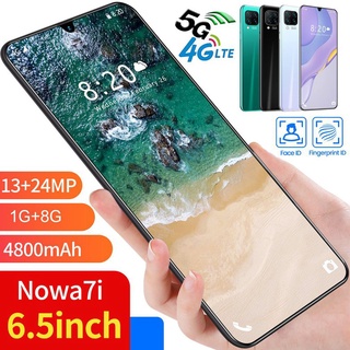Nowa7i 6.5 inch smartphone 1+8 display 8GB RAM+128GB ROM 8core processor fingerprint unlocking smartphone