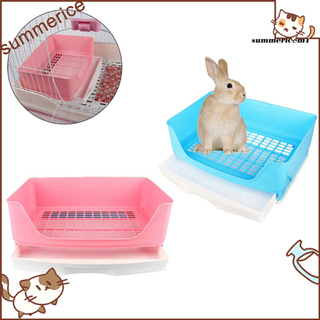 [disponible en inventario] cajón portátil de conejo para mascotas, bandeja de arena para inodoro, soporte para caja de malla de entrenamiento