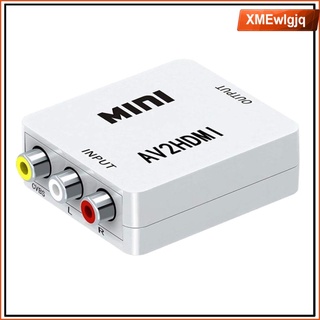 [XMEWlGJQ] Convertidor RCA a HDMI, 1080p 3RCA a HDMI CVBS AV Adaptador de Audio compuesto de vdeo con Cable USB para ordenador