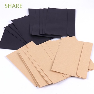 SHARE High Quality Envelopes Simplicity Letter Supplies Paper Envelopes European Style Black Red Stationary For School Office Business Invitation Vintage Gift Card Envelope