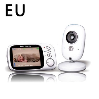 [veststore] Monitor de bebé Digital inalámbrico de 3,2 pulgadas pantalla LCD de dos vías Audio Video bebé Monitor noche lindo bebé cámara