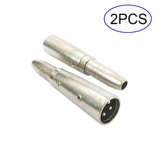 2 Pcs/Set 3 Pins XLR Male To 6.35mm Stereo Female Jack Audio Cable Microphone Mic DJ Converter Adapter Plug (1)
