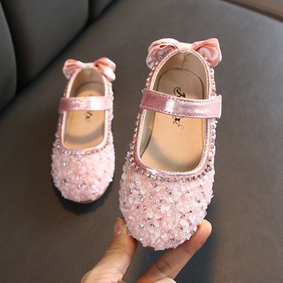 Las niñas zapatos de cuero bebé niña diamantes de imitación lentejuelas princesa zapatos de los niños casual zapatos de niña mostrar zapatos