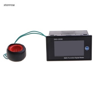 sto Digital LCD AC Panel Meter Voltage Amps Energy Frequency Power Monitor 40-300V/200-450V 0-100A