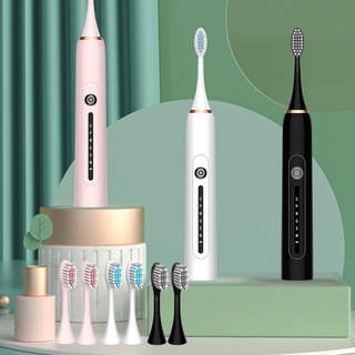 Cepillo de dientes eléctrico 6 modos Usb recargable Sonic eléctrico IPX7 cepillo de dientes impermeable para adultos