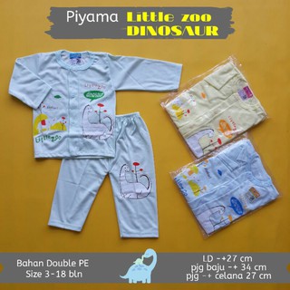 Little zoo dino pijama de bebé traje largo