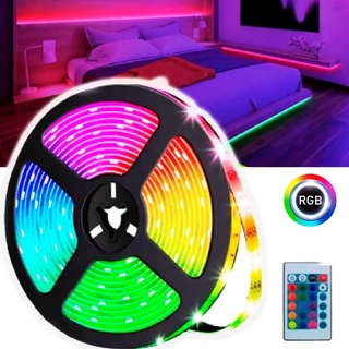 Tira de luces led RGB Multicolor entrada Usb Control remoto 2 metros para decorar
