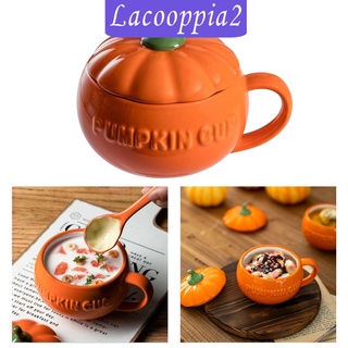 [LACOOPPIA2] Taza de café de cerámica de calabaza taza de sopa de leche con tapa de desayuno taza de agua pequeña
