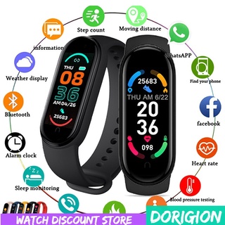 2021 m6 reloj inteligente mujeres hombres pulsera deportiva bluetooth smartwatch frecuencia cardíaca fitness seguimiento para xiaomi apple relojes android