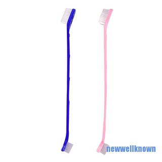 [newwellknown 0527] 2 piezas cepillo de dientes de doble extremo para perros, cepillo dental oral de 2 lados ayuda a reducir la placa