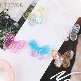 TREVOR 10 piezas Producir joyería 31,5x41x4,5mm Pendientes Encontrar Encontrar collar Encanto Bricolaje Galvanizar Mariposa de acrílico Transparente Material de joyería Colgantes de mariposa/Multicolor