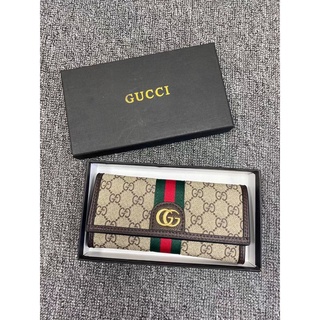 With box GUCCI women's casual wallet Flip purse