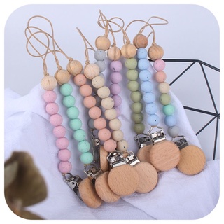 JE Newborn Pacifier Clip Chain BPA-free Silicone Beads Soother Clip Dummy Nipple Holder Baby Relief Pain Teething Toys