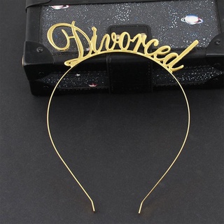 felicitar metal delgada diadema divertida divorciada letras tiara pelo aro decoración de fiesta suministros para recién solteras regalo de las mujeres (9)