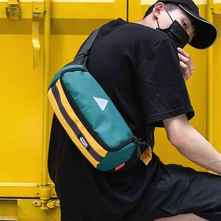 hombres bolsa de mensajero marea marca japonesa calle personalidad pecho bolsa ins moda tendencia deportes niños bolso de hombro