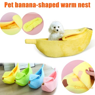 Cute Cat Bed Banana-shaped Soft Cat Cuddle Bed House Lovely Pet Supplies for Cat Kittens Rabbit Small Dogs