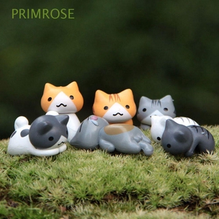 primrose dibujos animados micro paisaje decoraciones para gatitos paisaje perezoso gatos jardín lindo color aleatorio figuras del hogar
