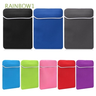 RAINBOW1 Moda Funda Case Cover Universal Cuaderno Bolsa Laptop Bag Tela de algodon Suave Impermeable Colorido Liner Doble cremallera Maletín/Multicolor