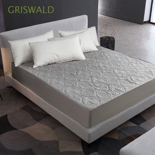 GRISWALD - Protector de colchón de varios tamaños, transpirable, textil para el hogar, acolchado, Color sólido, Protector suave con almohadilla de bolsillo profundo
