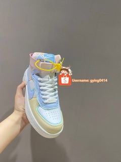 Nuevos zapatos deportivos deportivos Nike Air Force 1 Shadow Macaron para mujer tenis deportivos de verano con estampado de rosas (5)