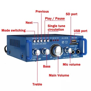 12v dual channel bluetooth 5.0 amplificador de audio estéreo amp tarjeta sd u disk fm (3)