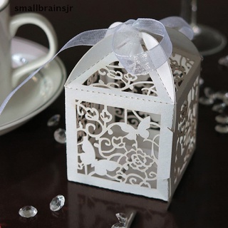 smbr 10/50/100pcs boda fiesta favor mariposa papel caramelo cajas de regalo con cinta buena