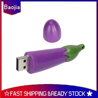 Baojia USB Flash Drive de dibujos animados elegante berenjena apariencia portátil almacenamiento Memory Stick