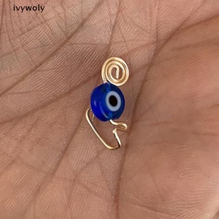 Ivywoly 1Pcs New Copper Wire Spiral Evil Eye Nose Cuff No Piercing Clip Fake Nose Rings MX
