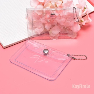 Kayfirele Glitter transparente impermeable PVC titular de la tarjeta Mini cartera niñas bolso (8)