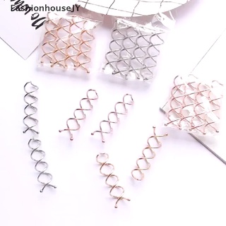 fashionhousejy 10pcs oro plata color rosa oro espiral giro tornillo clip twist barrette horquillas venta caliente (4)
