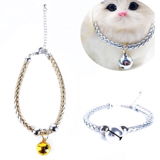Collar trenzado de purpurina para mascotas/gatos/perro/gatito/cachorro/cachorro/cuero PU