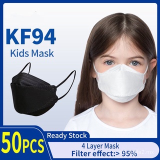 🙌 10PCS Kf94 cubrebocas para niños coreana Kf94 3D Mascarilla Kf94 50pcs Protección de mascarilla Niños Kn94 Máscara Filtro desechable Unisex Tela blanca no tejida h2nG