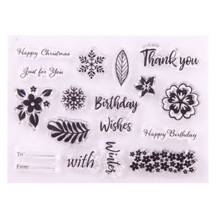 Cumpleaños deseos de silicona transparente sello DIY Scrapbooking relieve álbum de fotos decorativo tarjeta de papel