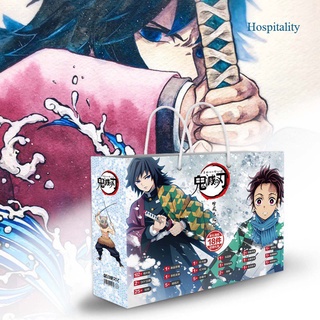 Hospitality Anime Demon Slayer Kimetsu No Yaiba suerte bolsa de regalo colección juguete con postal póster insignia pegatinas marcapáginas mangas regalo