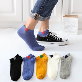 calcetines de moda de color sólido para hombre (1)