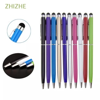 zhizhe 5pcs tabletas pluma portátil lápiz capacitivo lápiz táctil 2 en 1 mini para pantalla capacitiva para iphone ipad tablet smartphone bolígrafo