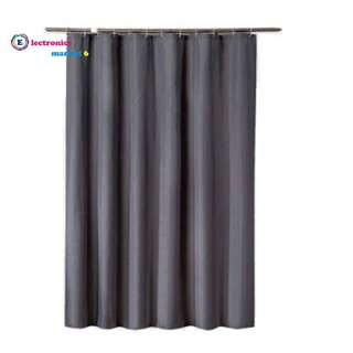 cortina de ducha gris oscuro color sólido impermeable cortina de ducha baño bañera cubierta extra ancha 12 ganchos 150 x 180 cm