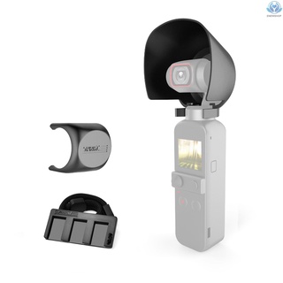 [enew] STARTRC multifuncional accesorios de cámara Kit de cubierta protectora de lente + capucha solar de la lente + soporte adaptador de reemplazo para DJI Pocket 2