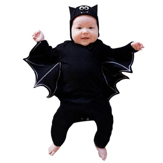 ╭trendywill╮Newborn Baby Boy Girl Halloween Cosplay Costume Romper Jumpsuit Hat Outfits Set