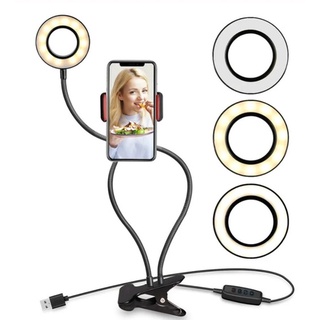 Aro de luz con soporte flexible y soporte para celular luz led fotos videos