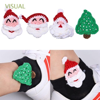 visual decorar pegatinas de tela bolsa bandera parche diy santa claus árbol de navidad sombreros zapato para ropa ropa parche