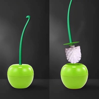 creativo encantador cepillo de baño en forma de cereza cepillo de inodoro y