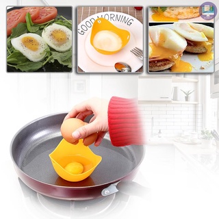 Silicone Egg Poachers Cups Eggs Boiler Poaching Poach Cup Pods Mould Cookware Kitchen Tool Pancake Baking Cups (Orange)