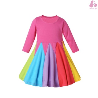 Vestido de arco iris de las niñas vestido de princesa OP rosa