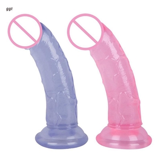 ggt Jelly Dildo For Woman Small Penis Sex Toy Sucker Penis Crystal Transparent Quality TPE Sex Toys Female Sex Shop
