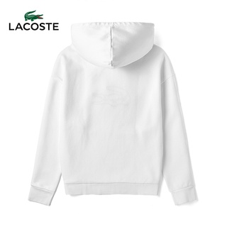 Lacoste cocodrilo francés ropa de los hombres otoño e invierno moda simple mismo color logotipo con capucha casual suéter de los hombres desgaste sh9578 (4)